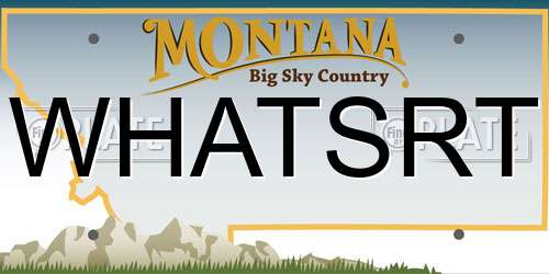 WHATSRT Montana License Plate