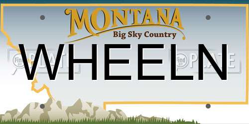WHEELN Montana License Plate
