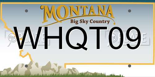 WHQT09 Montana License Plate