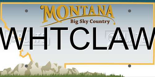 WHTCLAW Montana License Plate