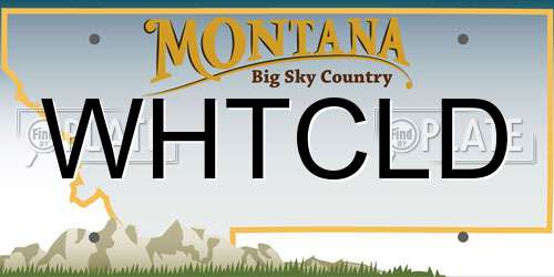WHTCLD Montana License Plate