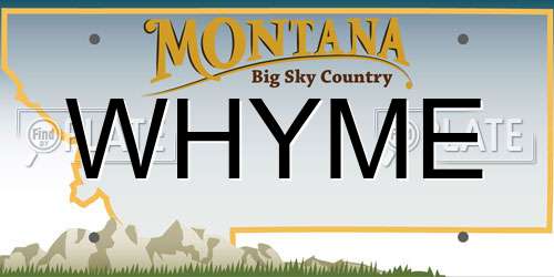 WHYME Montana License Plate