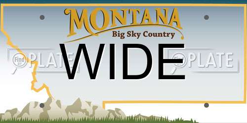 WIDE Montana License Plate