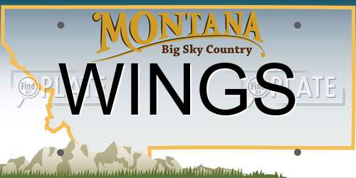 WINGS Montana License Plate