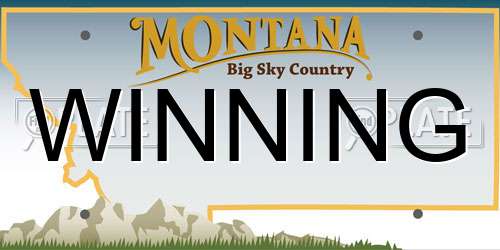 WINNING Montana License Plate