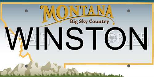 WINSTON Montana License Plate