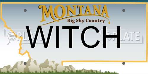 WITCH Montana License Plate