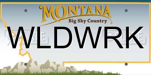 WLDWRK Montana License Plate