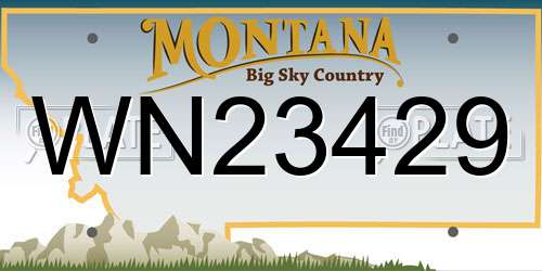 WN23429 Montana License Plate