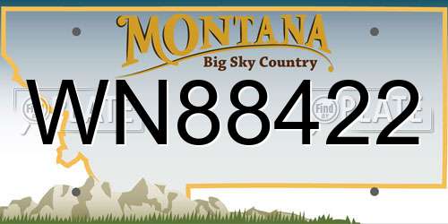 WN88422 Montana License Plate