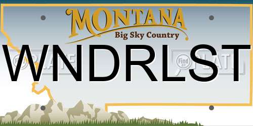 WNDRLST Montana License Plate