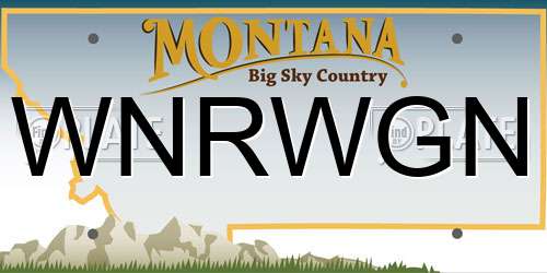 WNRWGN Montana License Plate