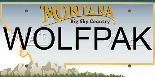 WOLFPAK Montana License Plate