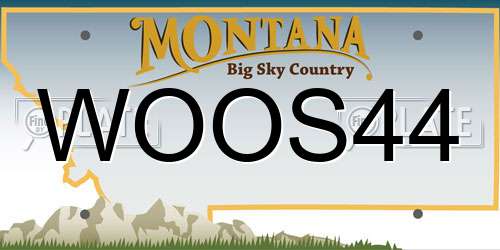 WOOS44 Montana License Plate