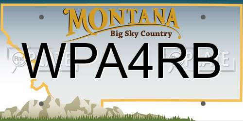 WPA4RB Montana License Plate
