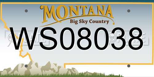 WS08038 Montana License Plate