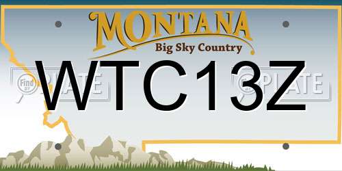 WTC13Z Montana License Plate