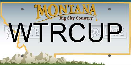 WTRCUP Montana License Plate