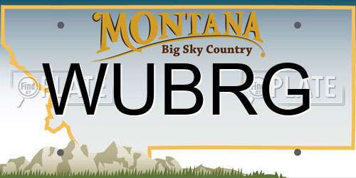 WUBRG Montana License Plate