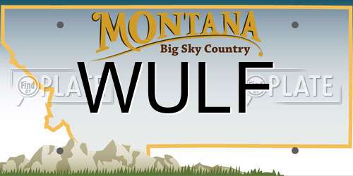 WULF Montana License Plate