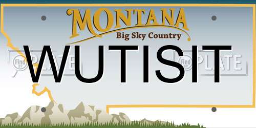 WUTISIT Montana License Plate