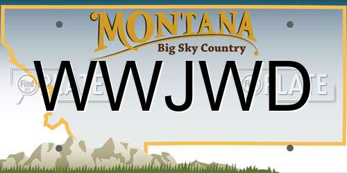 WWJWD Montana License Plate