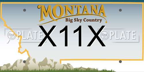 X11X Montana License Plate