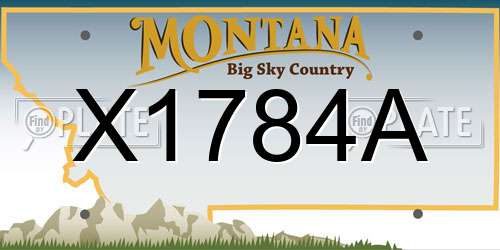 X1784A Montana License Plate