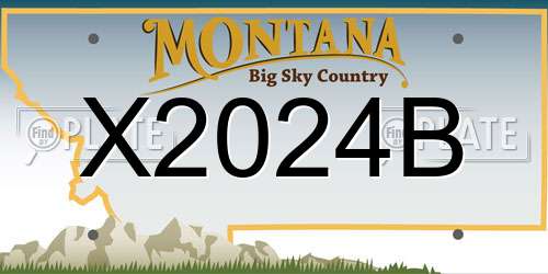 X2024B Montana License Plate