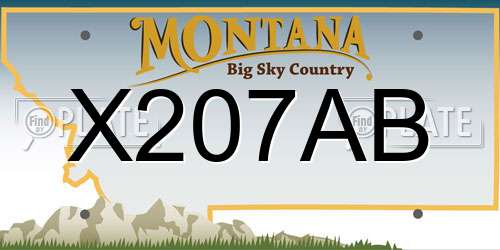 X207AB Montana License Plate