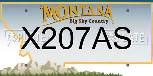X207AS Montana License Plate