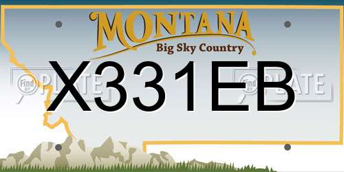 X331EB Montana License Plate