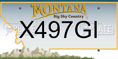 X497GI Montana License Plate