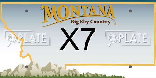X7 Montana License Plate