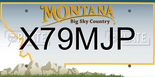 X79MJP Montana License Plate