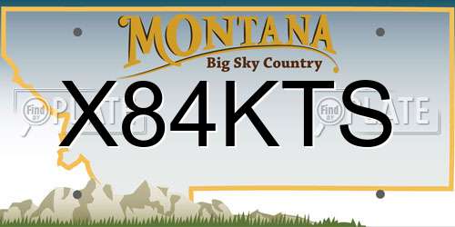 X84KTS Montana License Plate