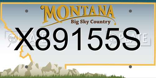 X89155S Montana License Plate