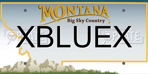 XBLUEX Montana License Plate