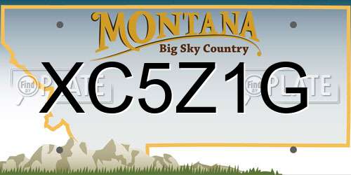 XC5Z1G Montana License Plate