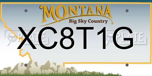 XC8T1G Montana License Plate