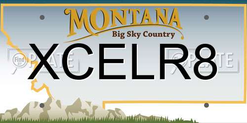 XCELR8 Montana License Plate