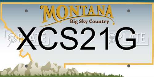 XCS21G Montana License Plate