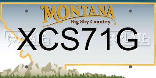 XCS71G Montana License Plate