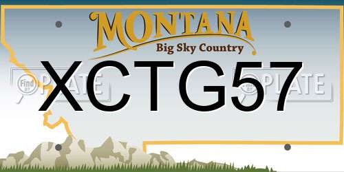 XCTG57 Montana License Plate