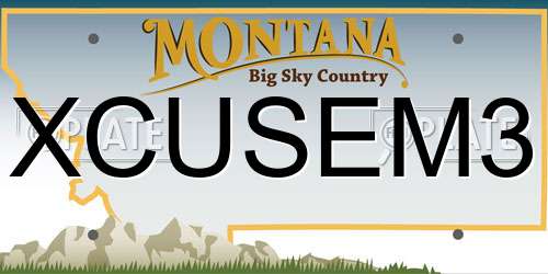 XCUSEM3 Montana License Plate