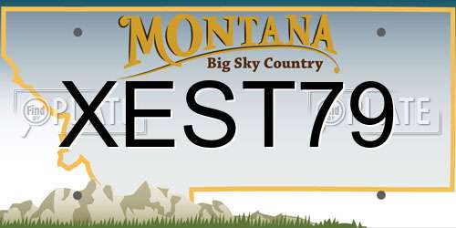 XEST79 Montana License Plate