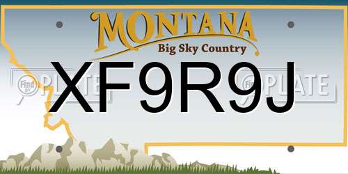 XF9R9J Montana License Plate