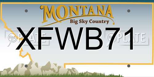 XFWB71 Montana License Plate