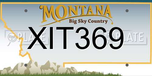 XIT369 Montana License Plate