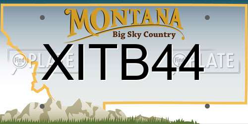 XITB44 Montana License Plate